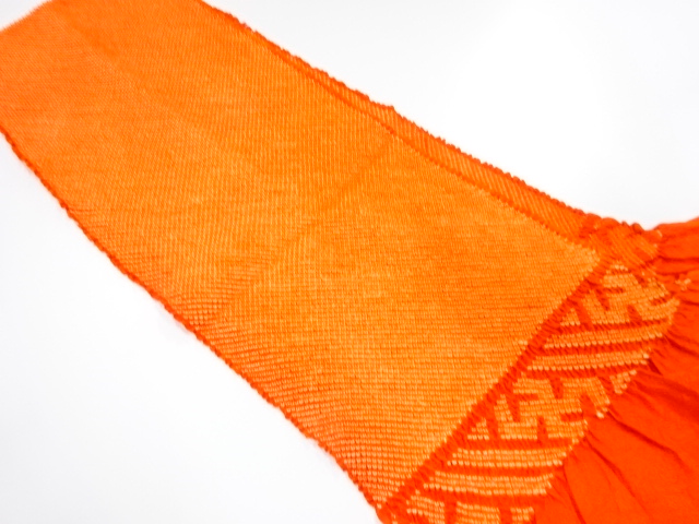 正絹　振袖用　絞り　帯揚げ